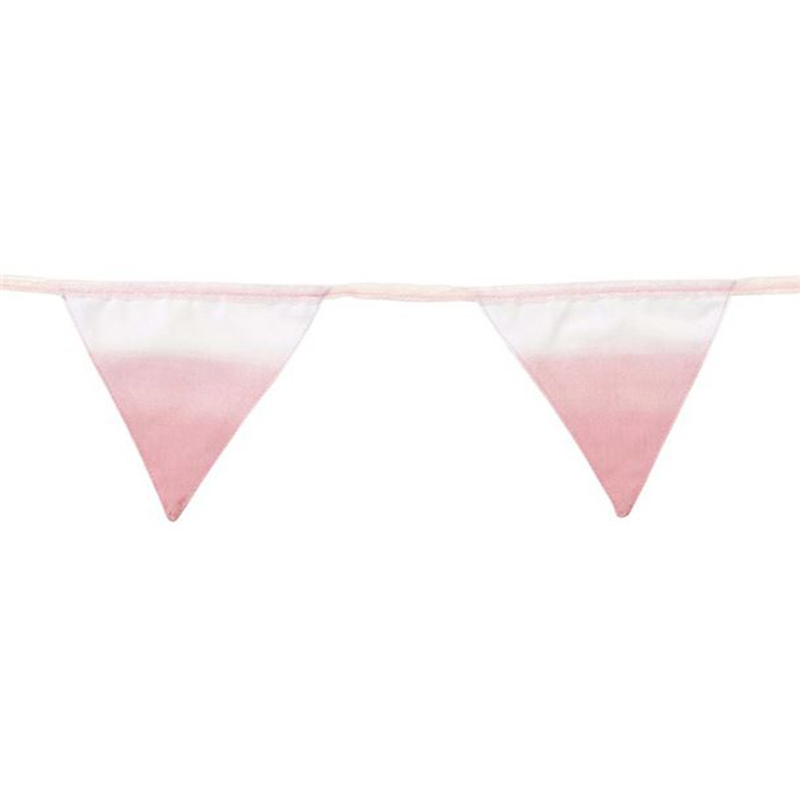 Guirnalda de banderines de tela rosa