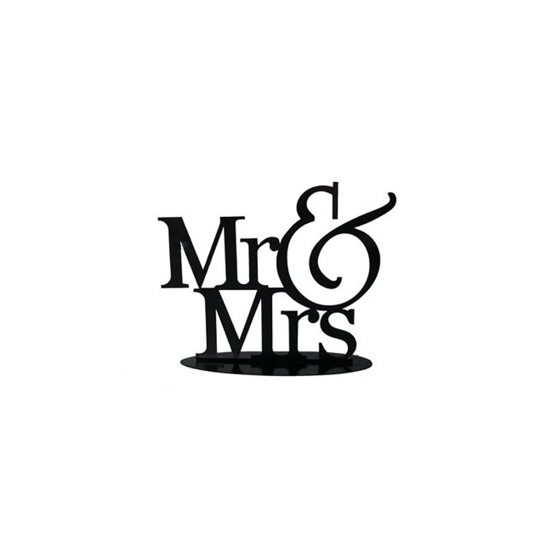 Figura Pastel Metálica Mr & Mrs